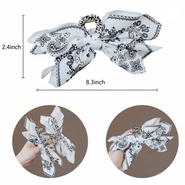Cashew Fower Heart-shaped Bow Hair Clip