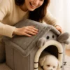 Cartoon Pet Bed: Arctic Fleece, Washable, for Cats & Small Dogs