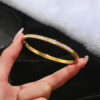 Elegant Four-Leaf Clover Stainless Steel Bangle