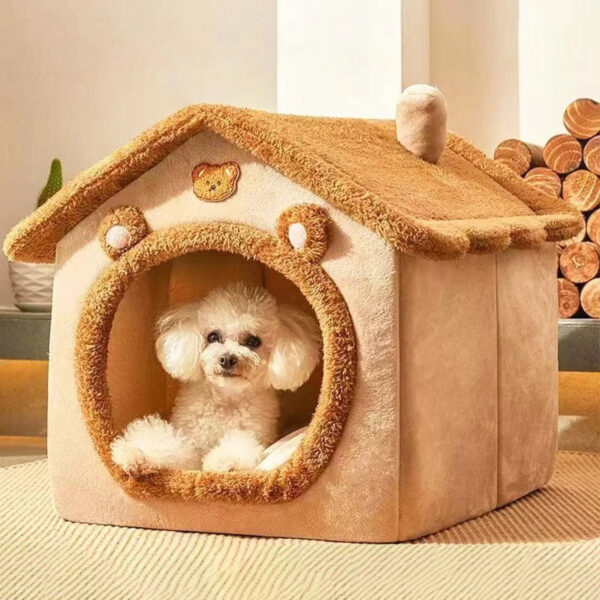 Cartoon Pet Bed: Arctic Fleece, Washable, for Cats & Small Dogs